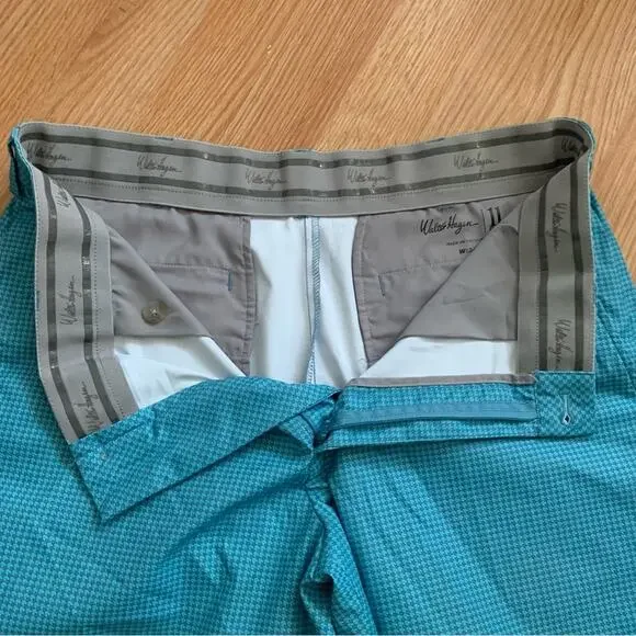 Walter Hagen Perfect 11 Performance Golf Shorts Size 34 Blue Preppy Athletic - Picture 9 of 12